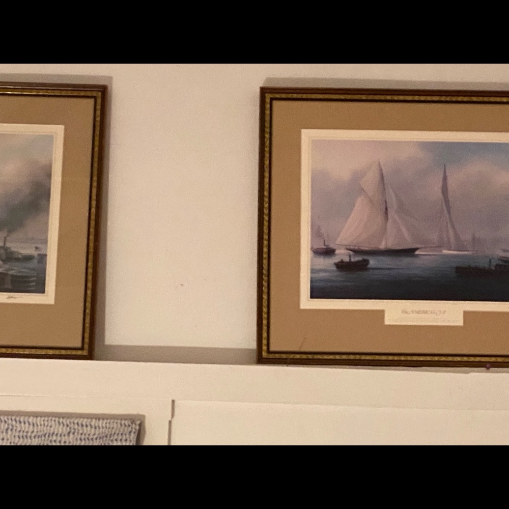 A set of America’s Cup 1899 1887. Tim Thomson Lithograph